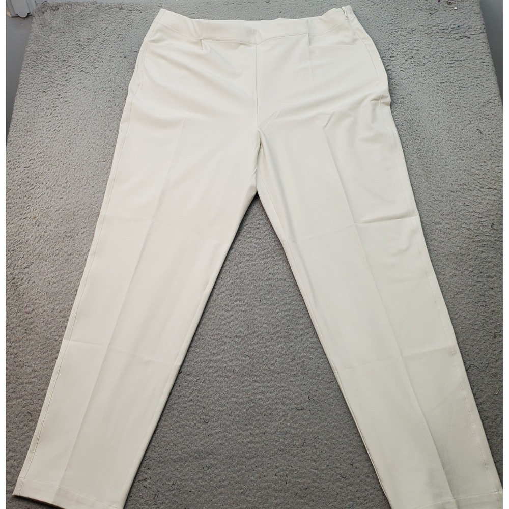 Dunning Golf Pants Women XXL Tan Performance Stretch Quick Dry Elastic Waistband